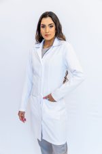 Jaleco Classic Feminino Branco Acetinado