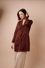 Jaleco Elegance Feminino - Marrom
