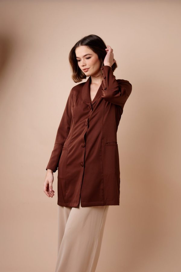 Jaleco Elegance Feminino - Marrom - Imagem 1
