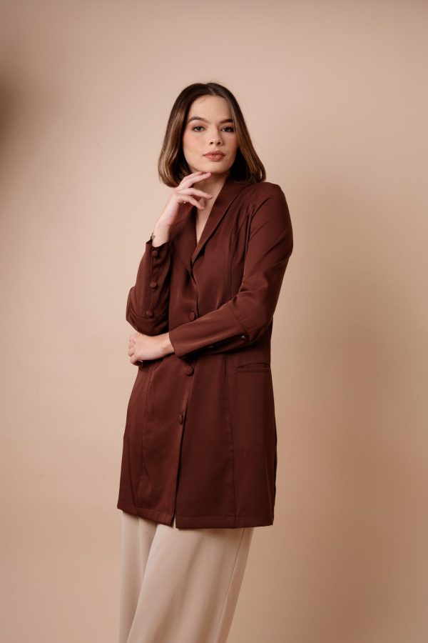 Jaleco Elegance Feminino - Marrom - Imagem 2
